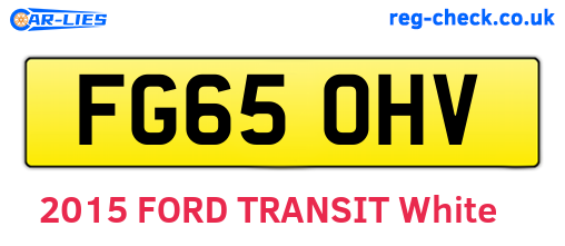FG65OHV are the vehicle registration plates.