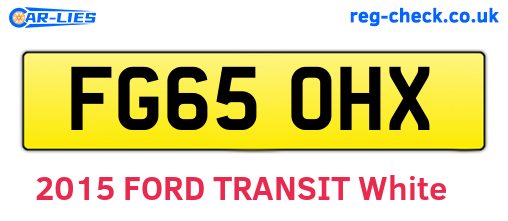FG65OHX are the vehicle registration plates.
