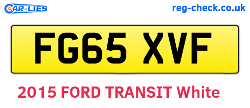 FG65XVF are the vehicle registration plates.
