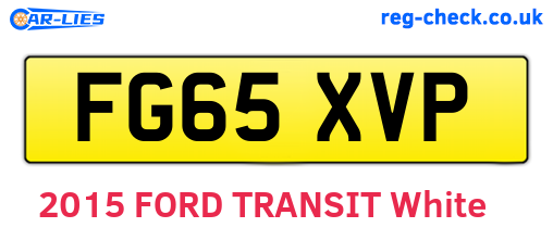 FG65XVP are the vehicle registration plates.