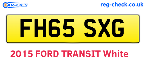 FH65SXG are the vehicle registration plates.