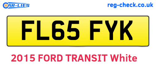 FL65FYK are the vehicle registration plates.