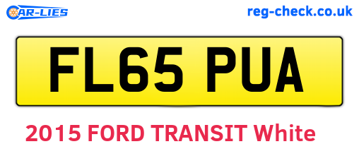 FL65PUA are the vehicle registration plates.