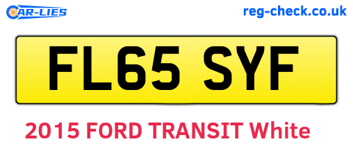 FL65SYF are the vehicle registration plates.