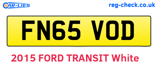 FN65VOD are the vehicle registration plates.