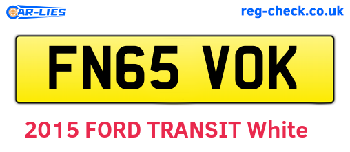 FN65VOK are the vehicle registration plates.
