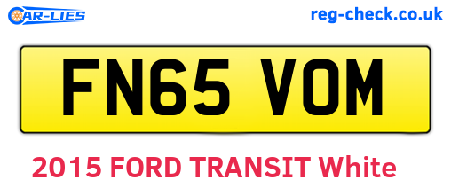 FN65VOM are the vehicle registration plates.