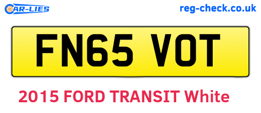 FN65VOT are the vehicle registration plates.