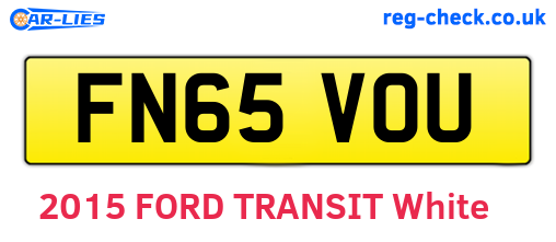 FN65VOU are the vehicle registration plates.