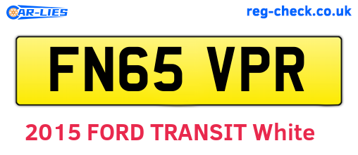 FN65VPR are the vehicle registration plates.
