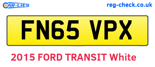FN65VPX are the vehicle registration plates.