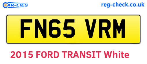 FN65VRM are the vehicle registration plates.