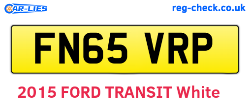 FN65VRP are the vehicle registration plates.