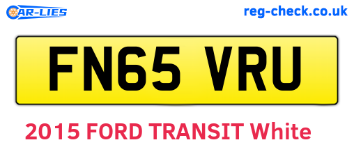 FN65VRU are the vehicle registration plates.