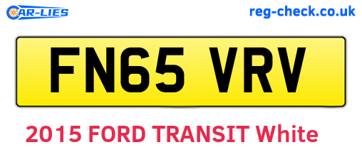 FN65VRV are the vehicle registration plates.