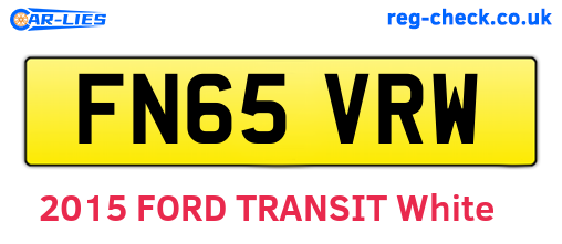 FN65VRW are the vehicle registration plates.
