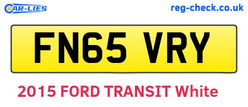 FN65VRY are the vehicle registration plates.