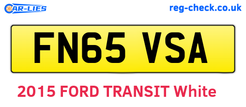 FN65VSA are the vehicle registration plates.