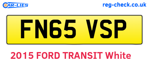 FN65VSP are the vehicle registration plates.