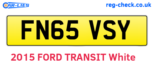 FN65VSY are the vehicle registration plates.