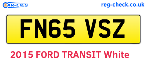 FN65VSZ are the vehicle registration plates.