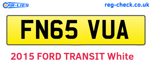 FN65VUA are the vehicle registration plates.