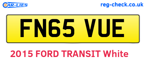 FN65VUE are the vehicle registration plates.