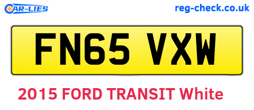 FN65VXW are the vehicle registration plates.