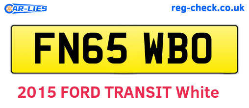 FN65WBO are the vehicle registration plates.