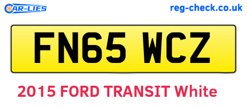 FN65WCZ are the vehicle registration plates.