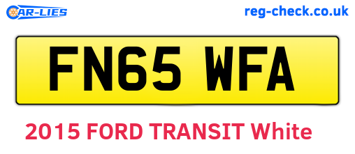 FN65WFA are the vehicle registration plates.