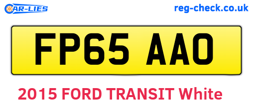 FP65AAO are the vehicle registration plates.