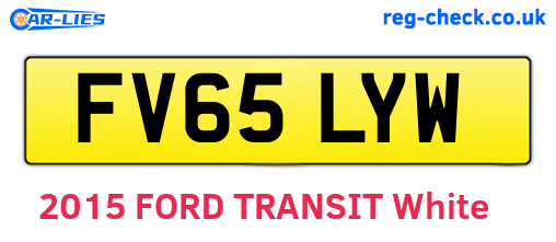FV65LYW are the vehicle registration plates.