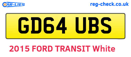 GD64UBS are the vehicle registration plates.