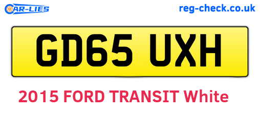 GD65UXH are the vehicle registration plates.