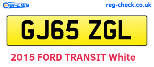 GJ65ZGL are the vehicle registration plates.