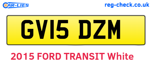 GV15DZM are the vehicle registration plates.
