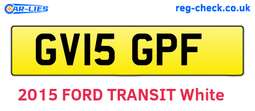 GV15GPF are the vehicle registration plates.