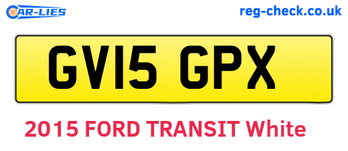 GV15GPX are the vehicle registration plates.