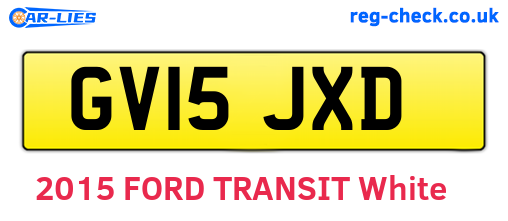 GV15JXD are the vehicle registration plates.