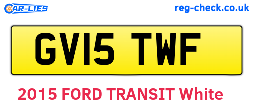 GV15TWF are the vehicle registration plates.