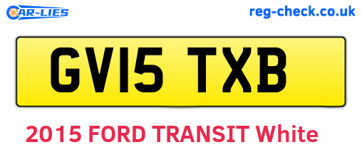 GV15TXB are the vehicle registration plates.