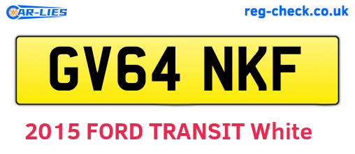 GV64NKF are the vehicle registration plates.