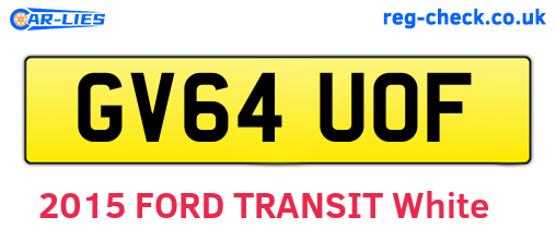 GV64UOF are the vehicle registration plates.