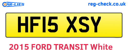 HF15XSY are the vehicle registration plates.