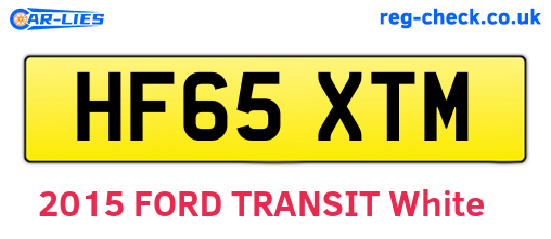 HF65XTM are the vehicle registration plates.