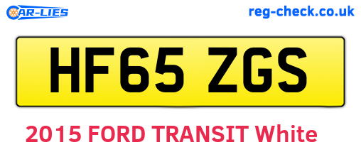 HF65ZGS are the vehicle registration plates.