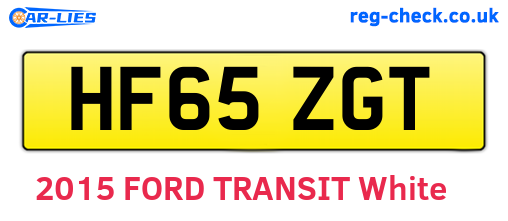 HF65ZGT are the vehicle registration plates.