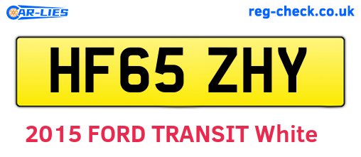 HF65ZHY are the vehicle registration plates.