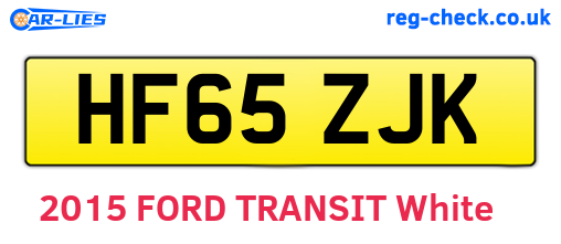 HF65ZJK are the vehicle registration plates.